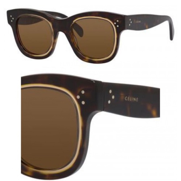 Celine Havana Tortoise Shell Sunglasses - Picture 1 of 4